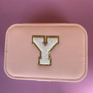 Pink letter “Y” Travel Jewelry Holder